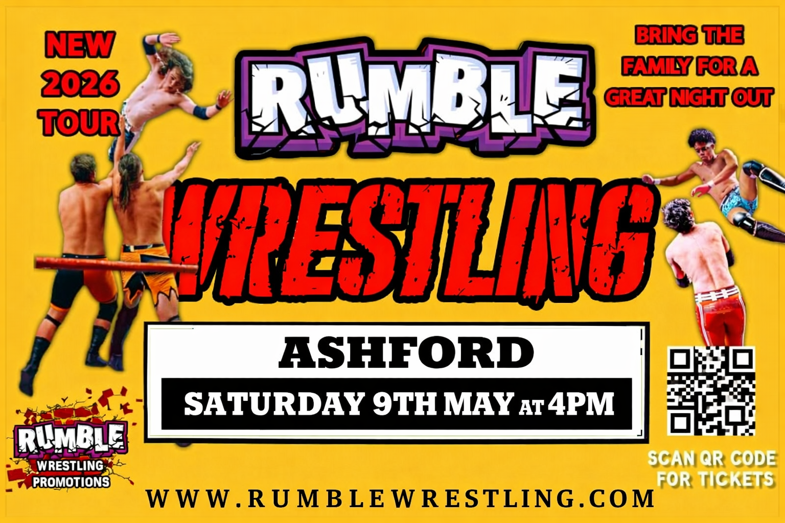 Rumble Wrestling comes to Ashford 2026